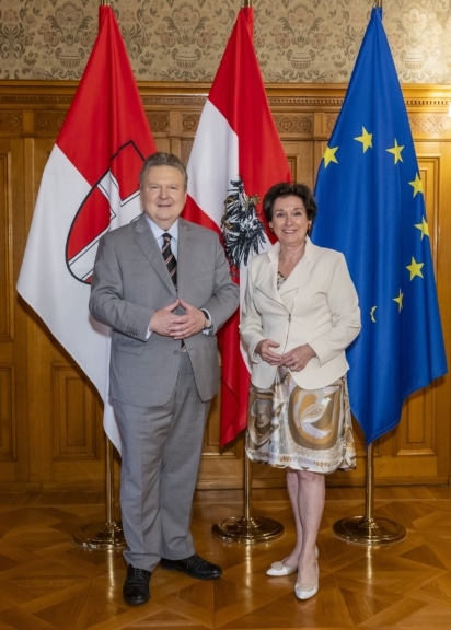 WKW-Präsidentin Margarete Kriz-Zwittkovits zu Gast bei Bügermeister Michael Ludwig