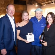 Andreas Glatz, Silvia Bachhalm, Johann Lafer und Silvia Heinrich beim Galadinner in Salzburg.