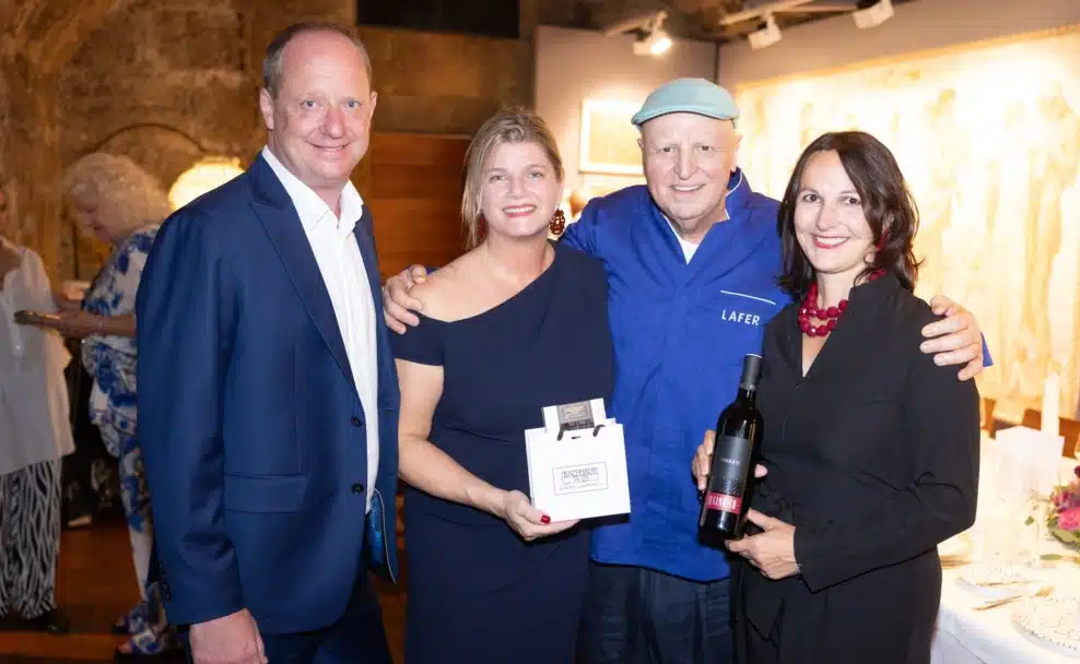 Andreas Glatz, Silvia Bachhalm, Johann Lafer und Silvia Heinrich beim Galadinner in Salzburg.