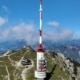 Südostansicht des Senders Dobratsch. Mit rund 167 Metern gilt er als höchster Sendeturm Österreichs.