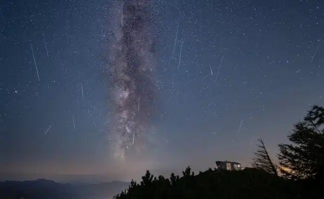 Sternschnuppen über dem Traunsteinhaus