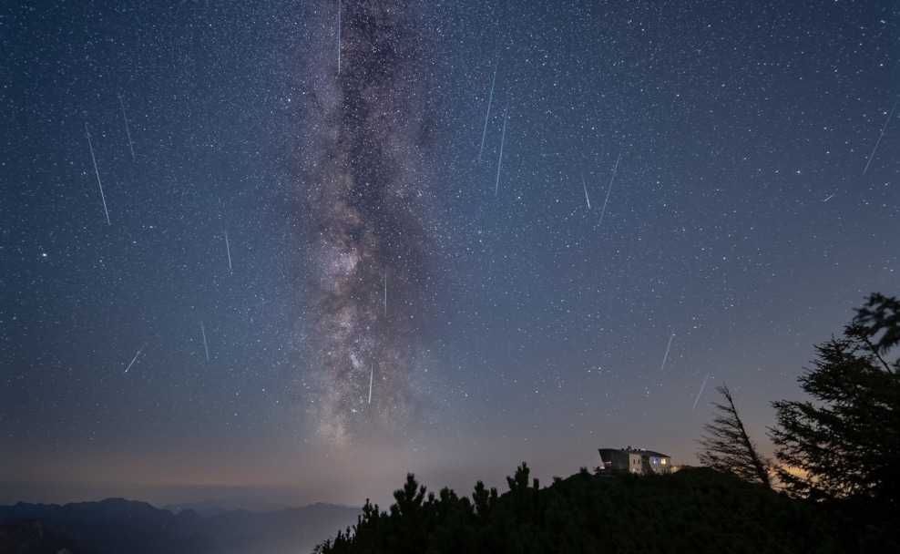 Sternschnuppen über dem Traunsteinhaus