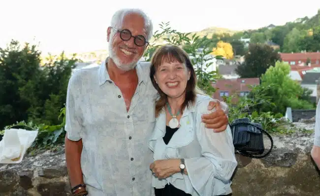 Bürgermeisterin Silvia Drechsler und Harry Diem bei Casanova on Tour in Mödling.