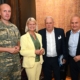 Markus Reisner, Klaudia Tanner, Christian Wehrschütz und Gastgeber Ali Rahimi beim sicherheitspolitischen Dialog im Palais Széchényi.