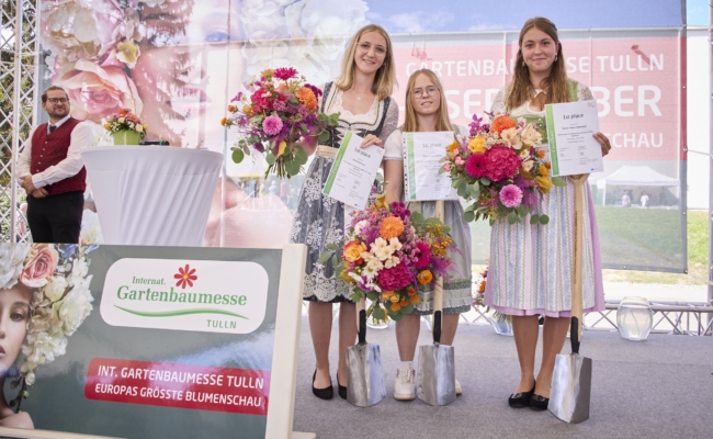 Siegerinnen der 13. Europäischen Berufswettbewerb für junge Gärtner.