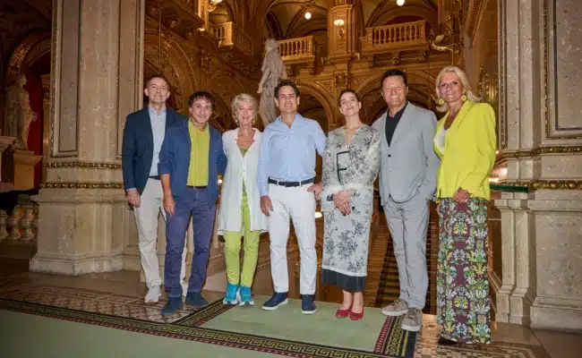 Die Mitwirkenden des „Opern Air“ beim Saisonauftakt der Wiener Staatsoper: