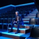 ZDF Magazin Royale“: Jan Böhmermann sitzt im Studio auf einer Treppe.