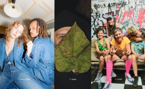 Collage der Waves-Vienna-Acts Cute Aggression, Kurpark und Kumbia Queers