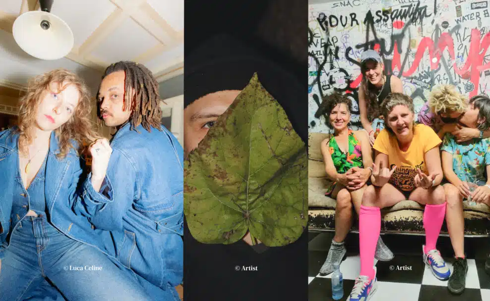 Collage der Waves-Vienna-Acts Cute Aggression, Kurpark und Kumbia Queers