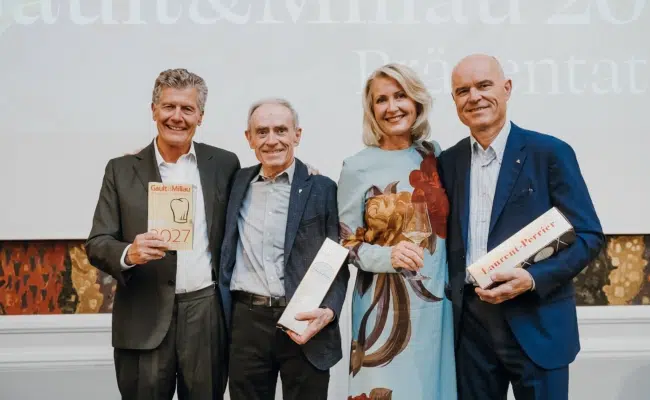 Karl Hohenlohe, Karl und Rudolf Obauer sowie Martina Hohenlohe bei der Verleihung des Lebenswerk-Awards.