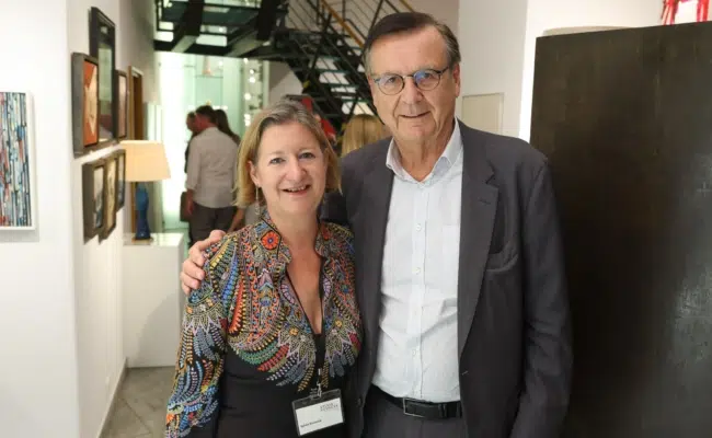 Sylvia Kovacek und Hans Mahr Galeristin Sylvia Kovacek und Medienmanager Hans Mahr bei der Vernissage.